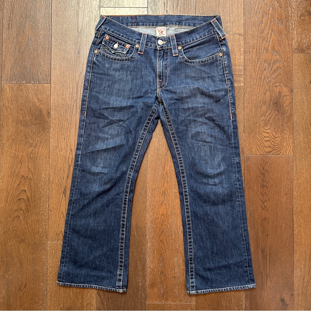True Religion Billy Jeans Bootcut Cotton Blue Jeans Size 33/33 Made In USA